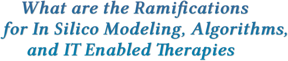 What are the Ramifications for In Silico Modeling, Algorithms, and IT Enabled Therapies